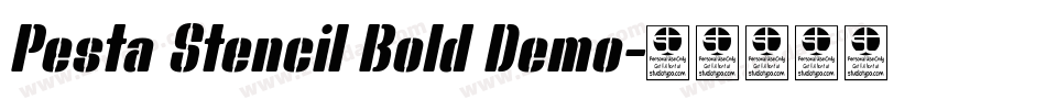Pesta Stencil Bold Demo字体转换